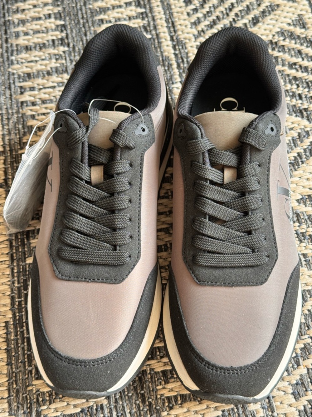 Calvin Klein Men’s Sneakers – Taupe & Black, New, Never Worn